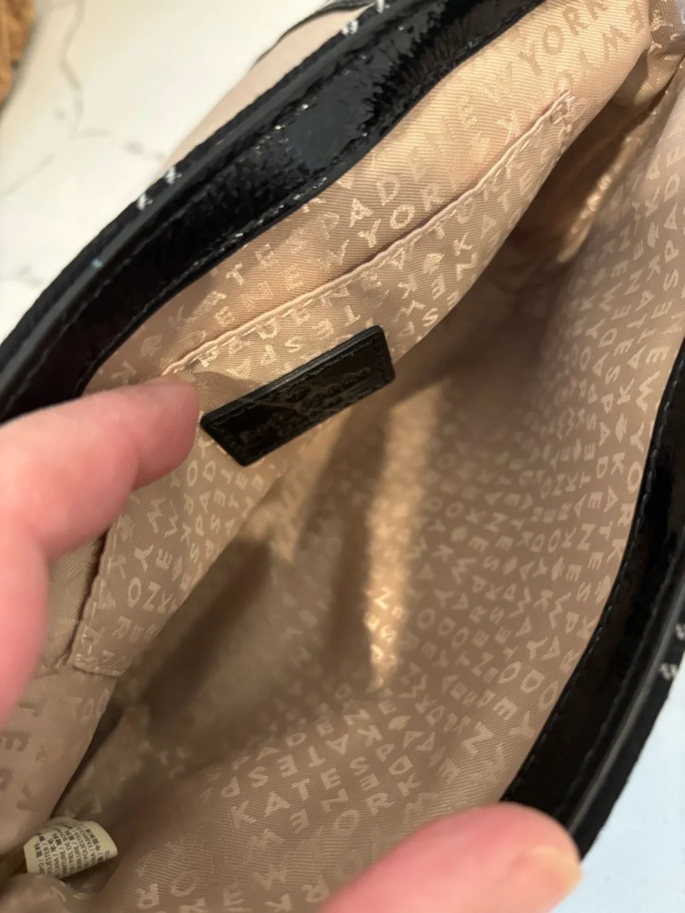 Kate Spade Primrose Hill Little Kailen Crossbody Plaid Fabric Patent Leather Bow